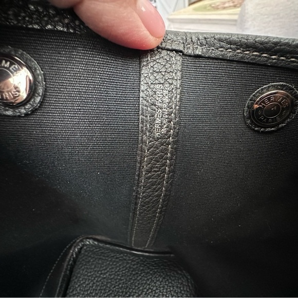 Hermès Garden Party MM Black Toile and Leather Tote Bag - Picture 10 of 16